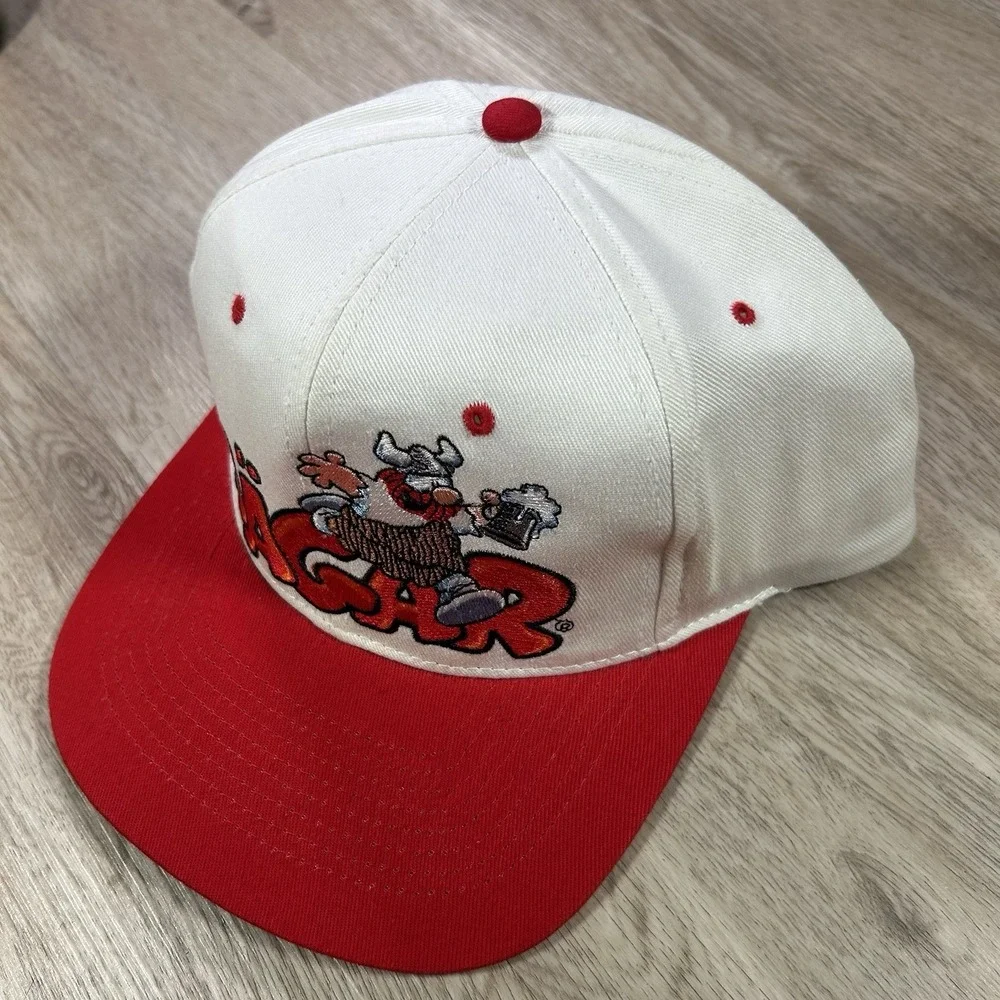 VTG 1994 Hagar The Terrible Snapback Hat Comic Cartoon Headstart Beige Cap